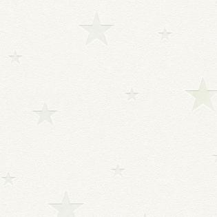 Tapeta ścienna dziecięca AS Creation Day and Night 32440-1 białe gwiazdki święcąca w nocy