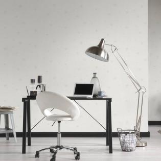 Tapeta ścienna dziecięca AS Creation Day and Night 32440-1 białe gwiazdki święcąca w nocy