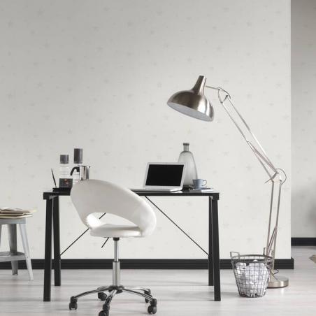 Tapeta ścienna dziecięca AS Creation Day and Night 32440-1 białe gwiazdki święcąca w nocy