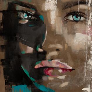 Tapeta Loca - kobieca twarz