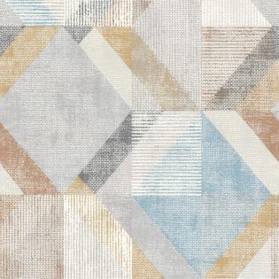 Tapeta Rasch Color your life 311907 geometryczna musztardowo-niebieska