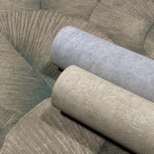 Tapeta Marburg Kumano 34513 zielono-złote liście