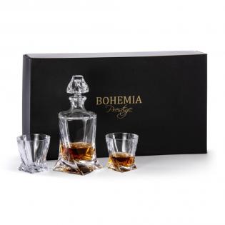 Bohemia Prestige Quadro zestaw do whisky 1 karafka + 6 szklanek