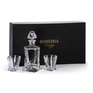 Bohemia Prestige Quadro zestaw do whisky 1 karafka + 6 szklanek