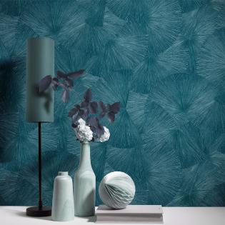 Tapeta Erismann Fashion for walls III 10219-19 wachlarze turkusowe