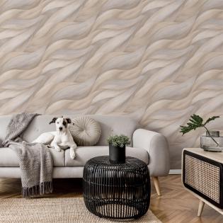 Tapeta Erismann Casual Chic 10257-02 fala beżowa