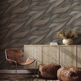Tapeta ścienna Erismann Casual Chic 10257-10 fale brązowe