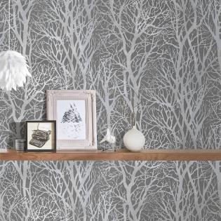 Tapeta AS Creation Life 3 30094-3 drzewka gałęzie taupe