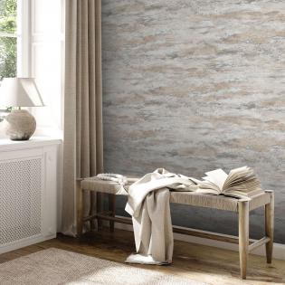 Tapeta ścienna AS Creation Attractive II 39041-5 imitacja tynku beżowo-szara