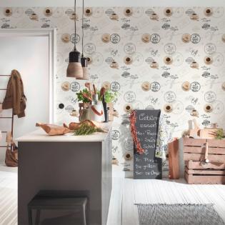 Tapeta AS Creation Cocktail II 94308-1 kuchenna kremowa