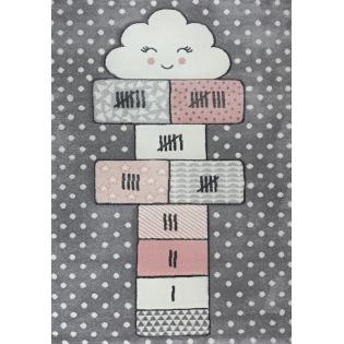 Dywan dziecięcy Smart Kids 22604 szary gra klasy