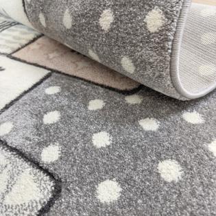 Dywan dziecięcy Smart Kids 22604 szary gra klasy