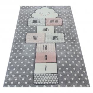 Dywan dziecięcy Smart Kids 22604 szary gra klasy