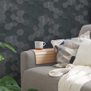 Tapeta AS Creation Pint Walls 38723-3 geometryczna heksagony czarna