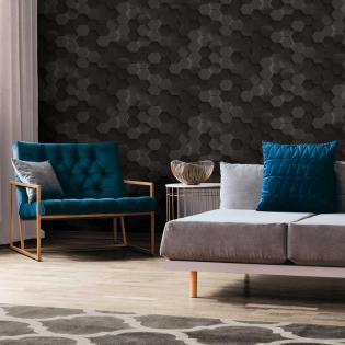 Tapeta AS Creation Pint Walls 38723-3 geometryczna heksagony czarne