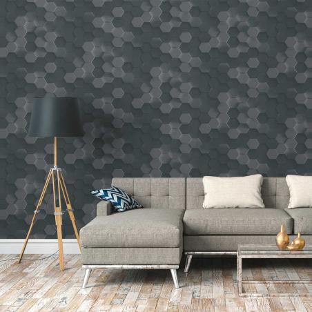 Tapeta AS Creation Pint Walls 38723-3 geometryczna heksagony czarna
