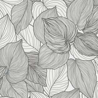 Tapeta Erismann Collage 10381-10 roślinna kremowo-czarna