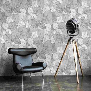 Tapeta Erismann Collage 10381-10 roślinna kremowo-czarna