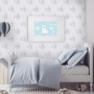 Tapeta Erismann Sweet and Cool 10165-10 z napisami love szara