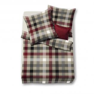 Pościel Flueresse Lech krata 603742/09 flanela krata świąteczna burberry czerwono-beżowa