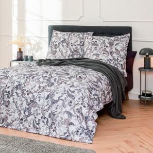 Pościel Estella Imogen 6993/820 mako interlock jersey biało-czarna