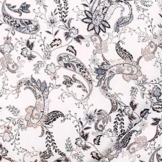 Pościel Estella Imogen 6993/820 mako interlock jersey biało-czarna