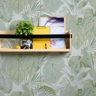 Tapeta AS Creation Famous Garden 39355-4 liście zielone