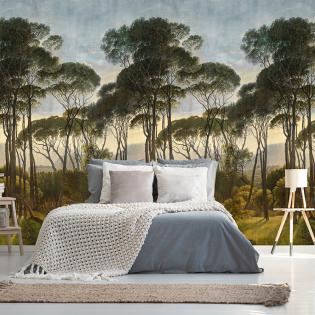 Tapeta mural Grandeco One Roll One Motif A46301 Historical Landscape drzewa