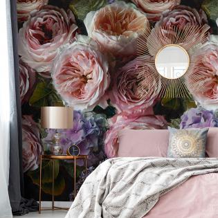 Tapeta mural Grandeco One Roll One Motif A52101 Romantic Flowers duże kwiaty piwonie bzy