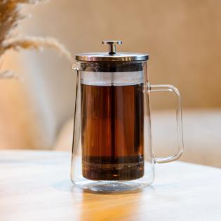 Zaparzacz do herbaty 1000ml Diva Vialli Design srebrny mat