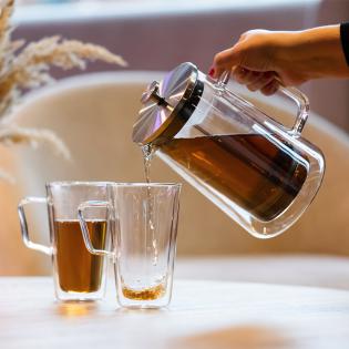 Zaparzacz do herbaty 1000ml Diva Vialli Design srebrny mat