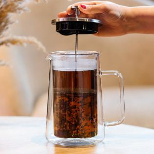 Zaparzacz do herbaty 1000ml Diva Vialli Design srebrny mat