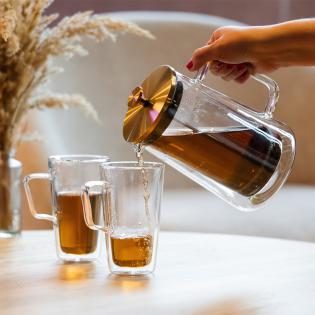 Zaparzacz do herbaty 1000ml Diva Vialli Design złoty mat