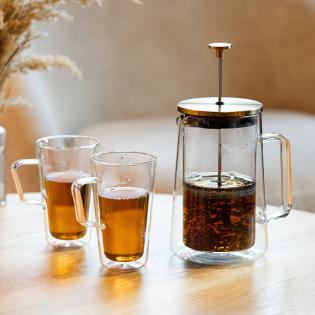 Zaparzacz do herbaty 1000ml Diva Vialli Design złoty mat