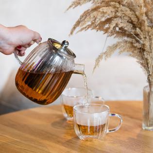 Vialli Design Tulip Zaparzacz do herbaty 1000ml srebrny mat