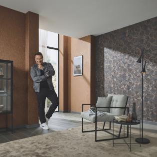 Tapeta Erismann Fashion for walls IV 10373-47 liście miłorzębu brązowe