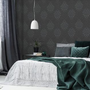 Tapeta AS Creation Metropolitan Stories 36898-4 ornamenty czarne brokat