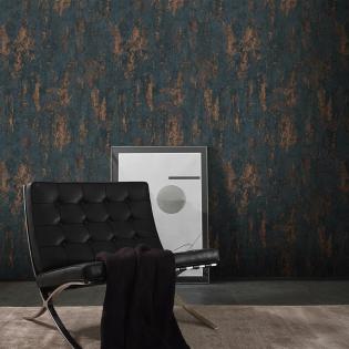 Tapeta Erismann Casual Chic 10273-44 granatowa ze złotymi przecierkami