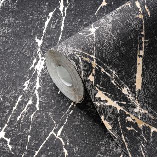 Tapeta AS Creation Casual Living 39336-2 imitacja czarnego marmuru ze złotem