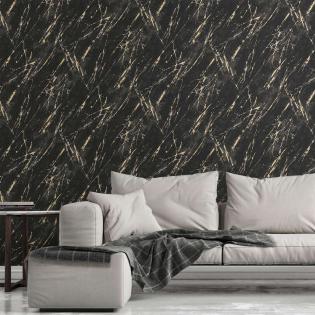 Tapeta AS Creation Casual Living 39336-2 imitacja czarnego marmuru ze złotem