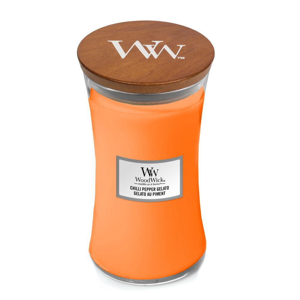 Woodwick Chilli Pepper Gelato świeca zapachowa duża z drewnianym knotem