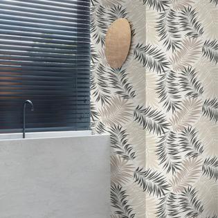 Tapeta Grandeco Asperia A56201 liście beżowe