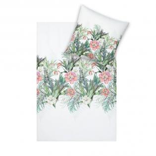 Pościel Estella Laguna 4805/530 mako satyna liście tropikalne