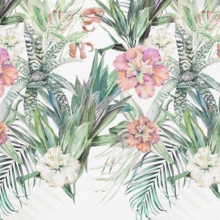 Pościel Estella Laguna 4805/530 mako satyna liście tropikalne