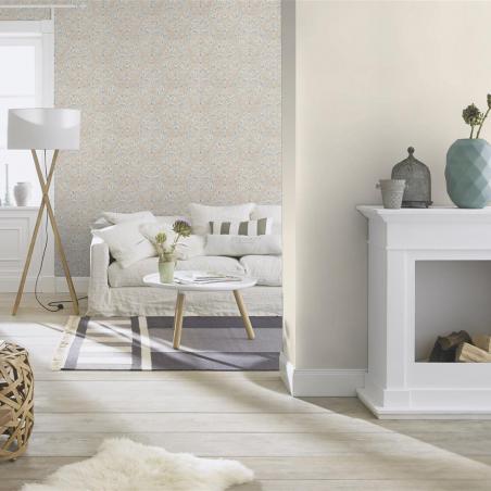 Tapeta ścienna Rasch Country Charme 449808 tło beżowe struktura lnu