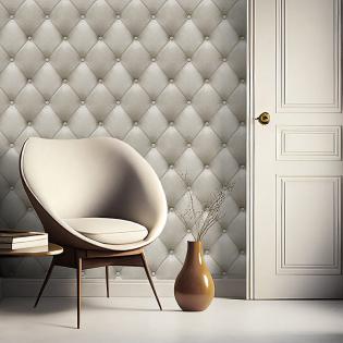 Tapeta Ugepa Artifice M76207/M762-07 pikowana skóra pufy 3D beżowa