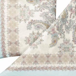 Pościel Estella Sheila aqua Paisley Oriental 6253/665 mako-interlock jersey