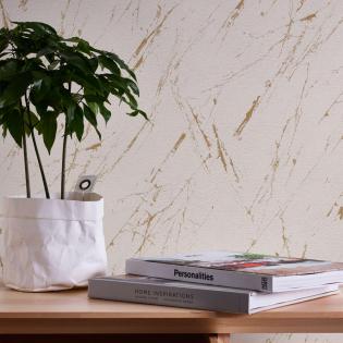 Tapeta AS Creation Casual Living 39336-4 marmur kremowo-złoty