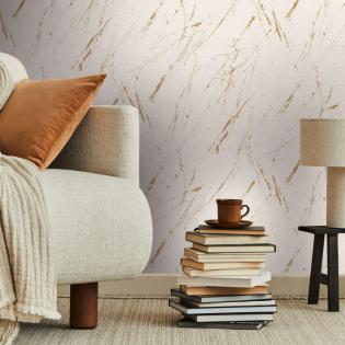 Tapeta AS Creation Casual Living 39336-4 marmur kremowo-złoty