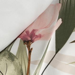 Pościel Eurofirany Classic Satin Spring 08 egzotyczne liście i kwiaty